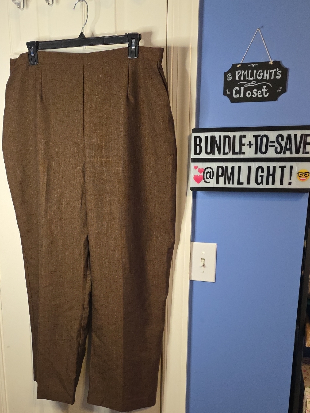 Alfred Dunner Brown Dress Pants 24W New